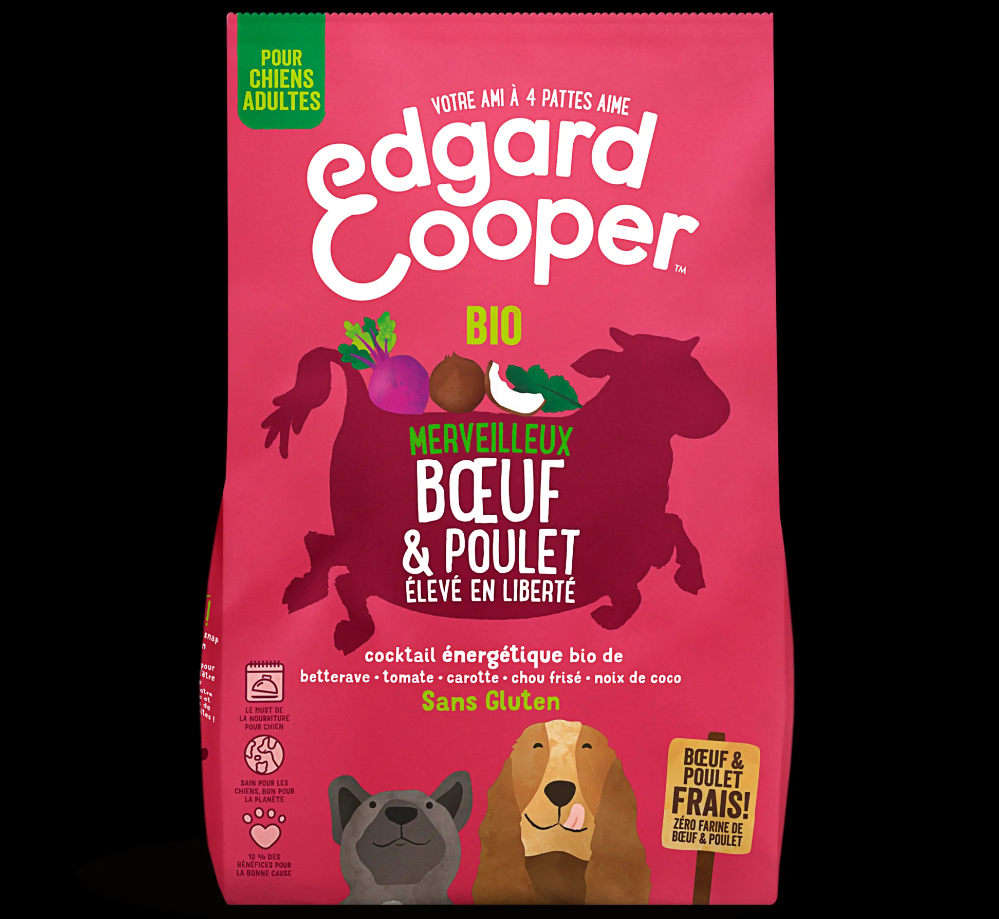 Hond Voeding|ohgreen Ad brokjes bio rund&kip 700g