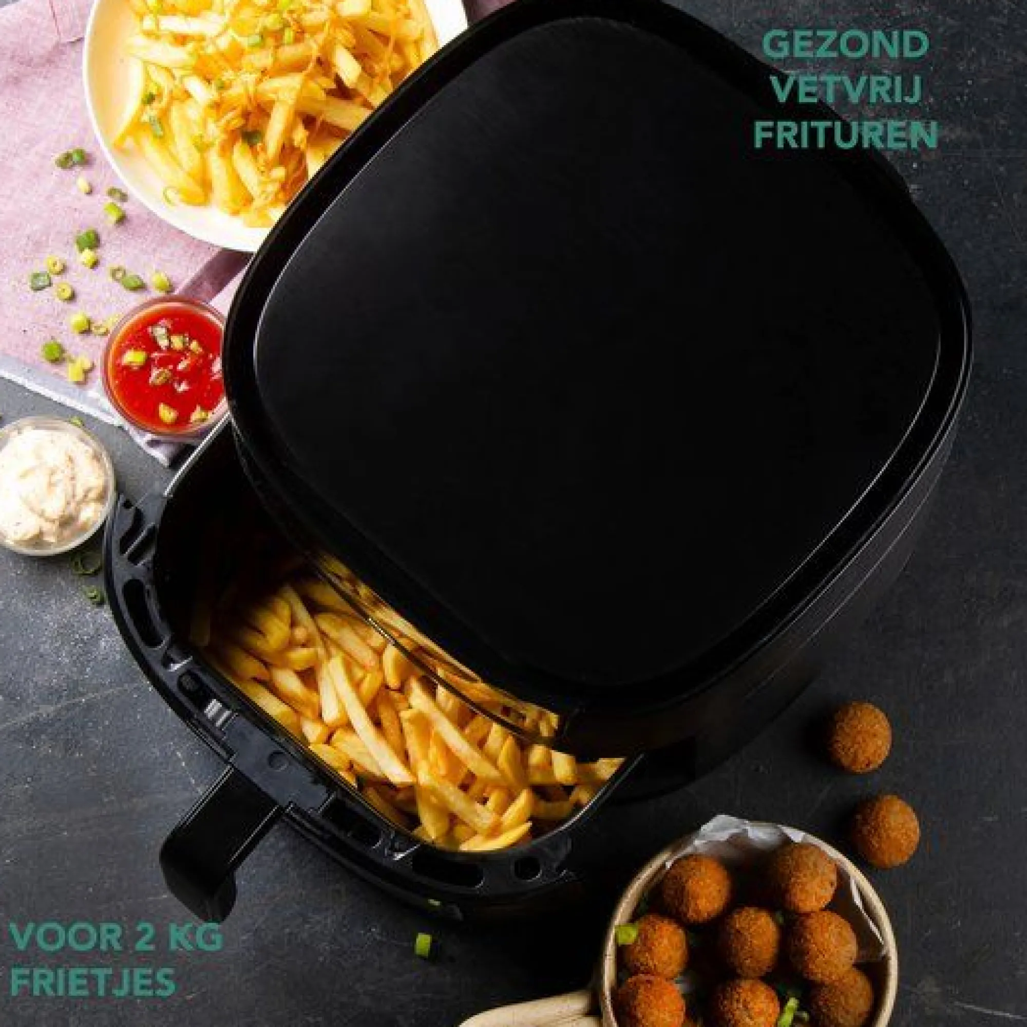 Keukentoestellen|ohgreen Airfryer met kijkvenster 8l