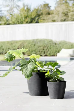 Kunststof|Ecocheques|ohgreen Amsterdam 20cm donkergrijs met waterreservoir
