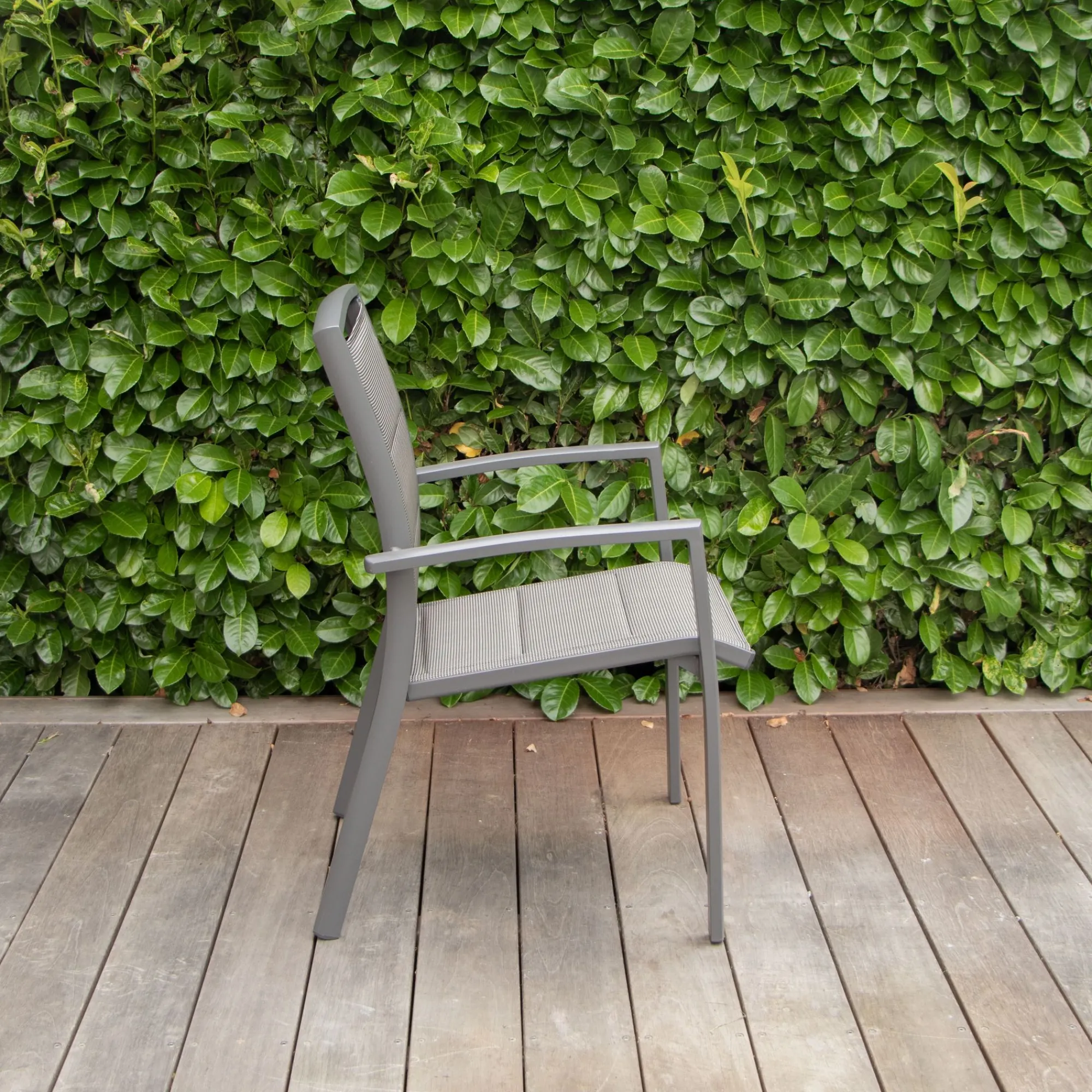 Tuinmeubelen|ohgreen Armstoel Modulo grijs antraciet