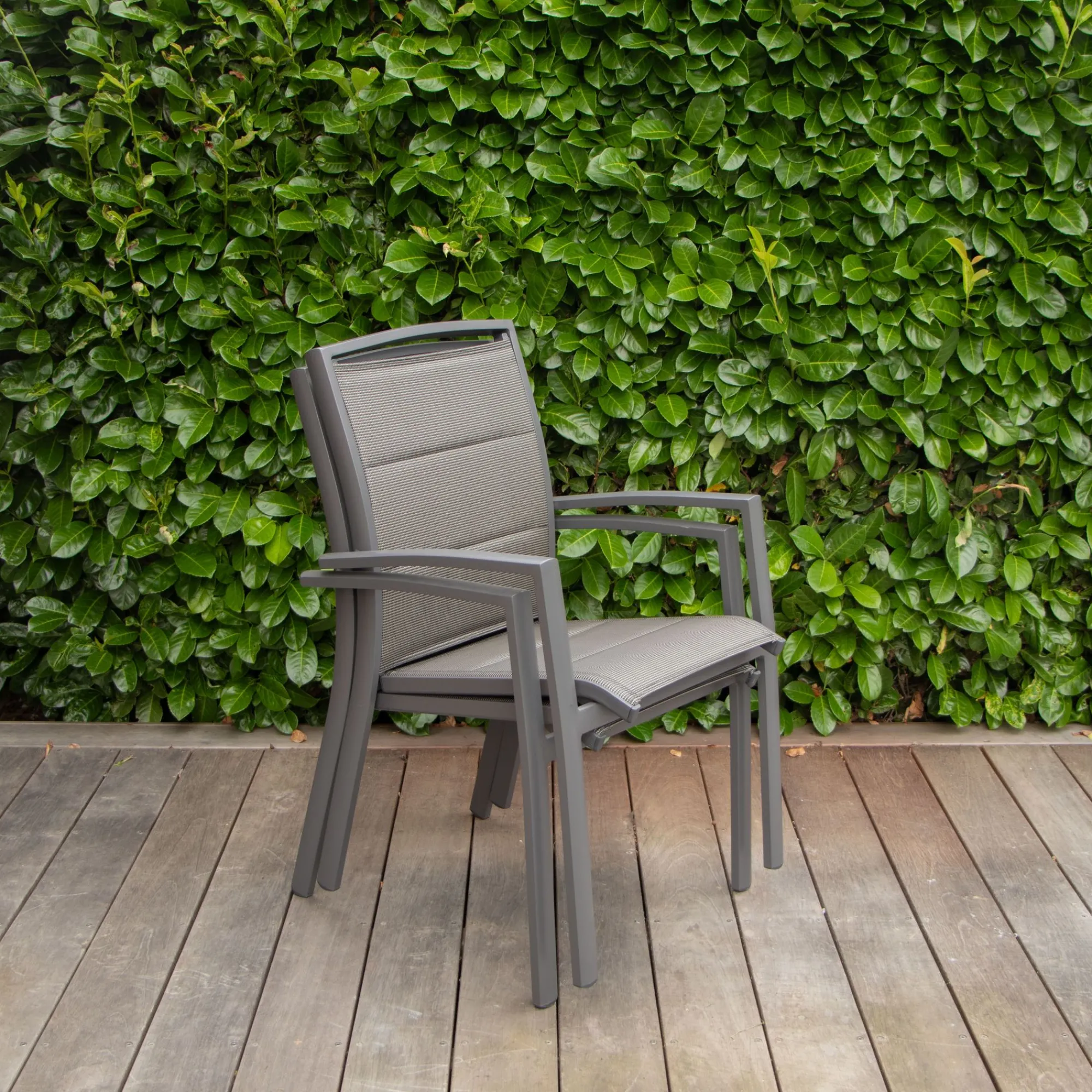 Tuinmeubelen|ohgreen Armstoel Modulo grijs antraciet
