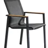 Tuinmeubelen|ohgreen Armstoel Norris zwart/teak