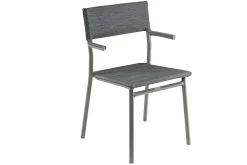 Tuinmeubelen|ohgreen Armstoel Oron Duo Obsidian Titane