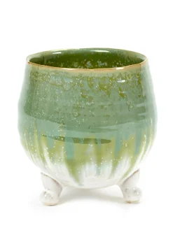 Potten En Vazen|ohgreen Bain blanche Pot bol driepikkel l d15,5