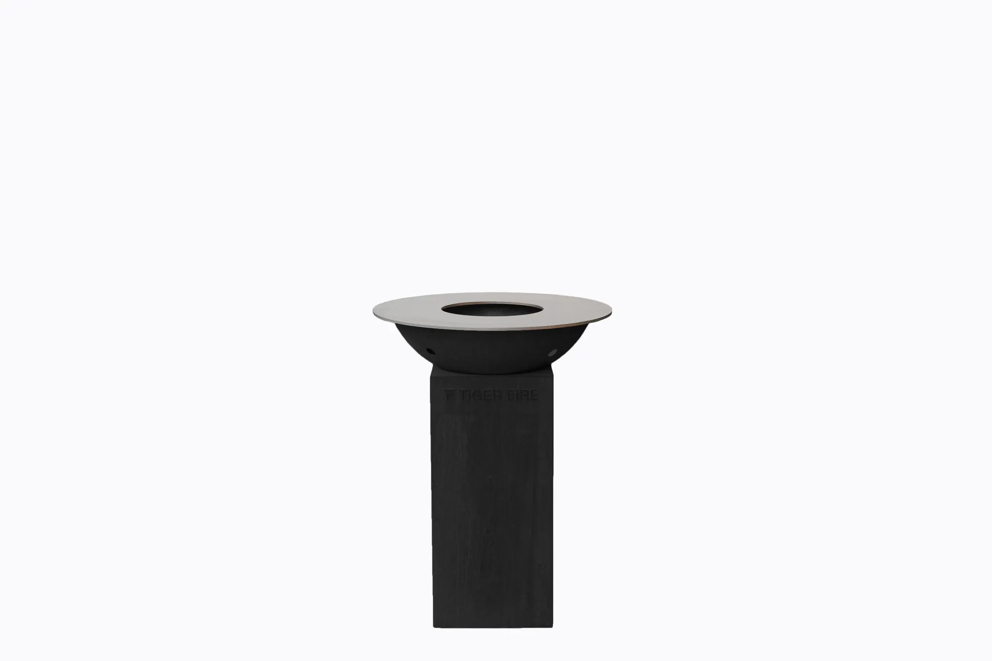 Bbq|ohgreen Barbecue zwarte poedercoat d70cm met ronde voet