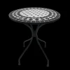 Tuinmeubelen|ohgreen Bistrotafel Rodin d60cm mozaiek zwart/wit