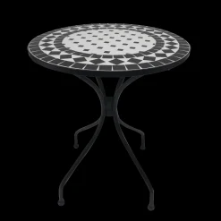 Tuinmeubelen|ohgreen Bistrotafel Rodin d60cm mozaiek zwart/wit