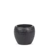 Potten En Vazen|ohgreen Black Ancient Sierpot m l15xb15x13 zwart