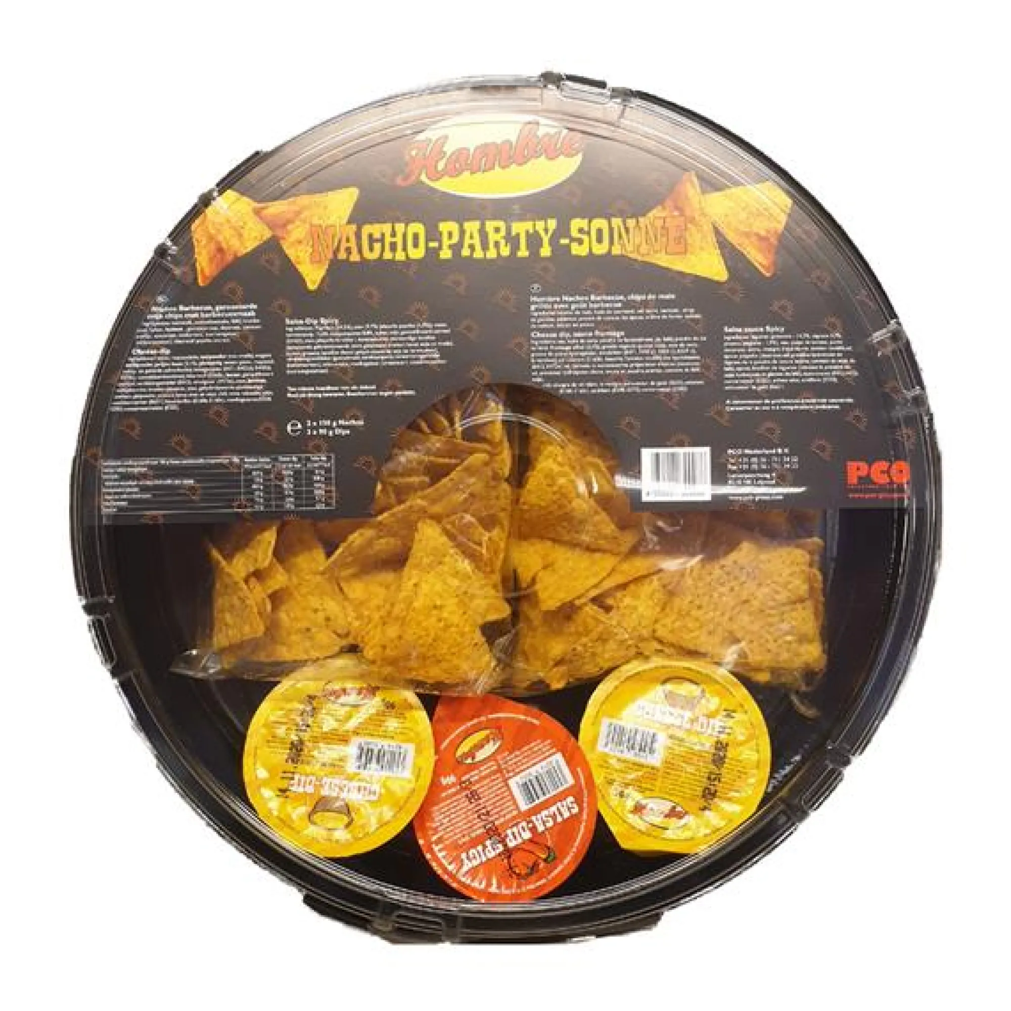 Voeding|ohgreen Blad hombre nacho-party-sonne met 3 sauzen