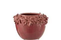 Potten En Vazen|ohgreen Bloemp bloem keramiek roze l (21x21x16cm)