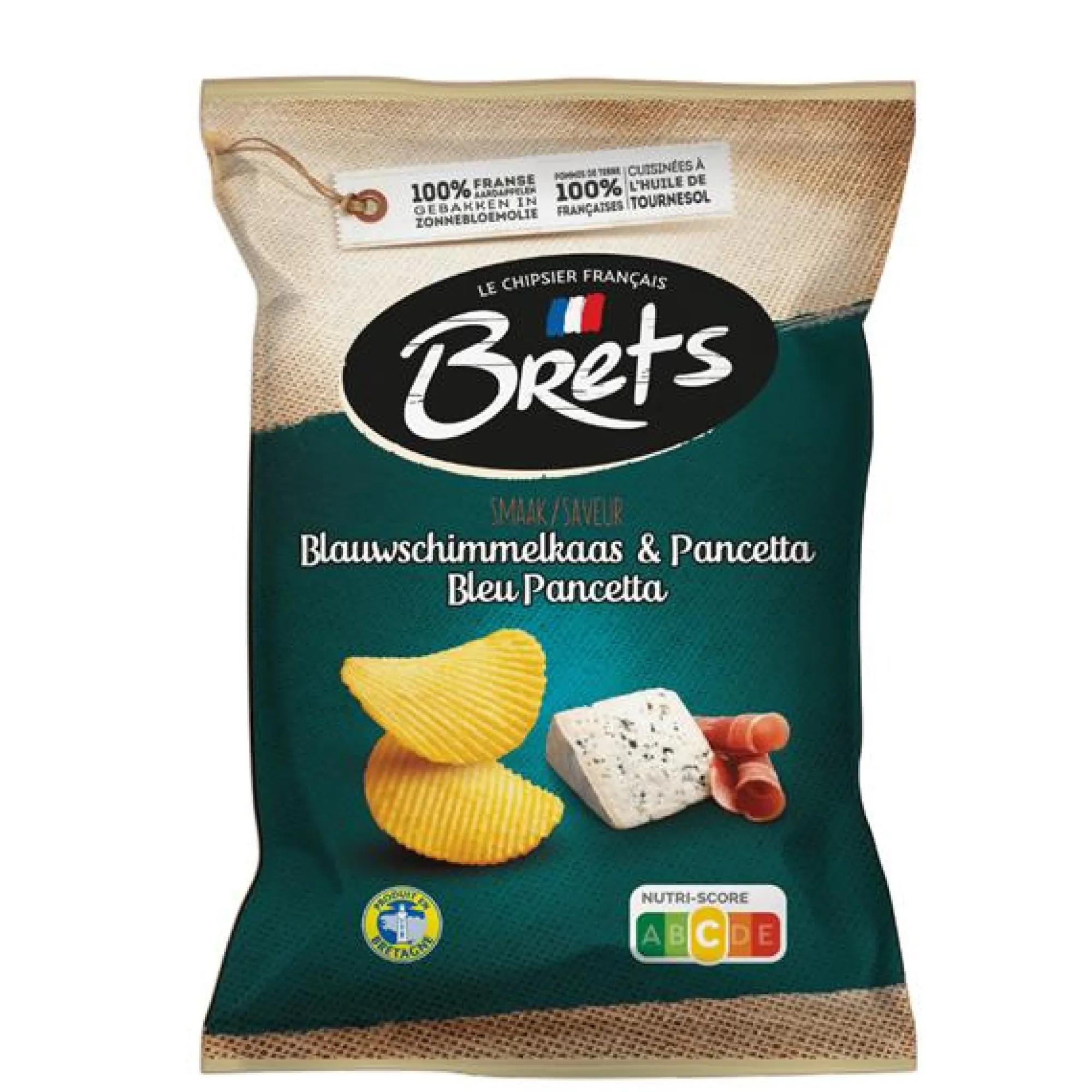 Voeding|ohgreen Brets chips met blauwe pancetta smaak