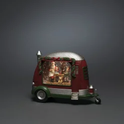 Deco Verlichting Binnen|ohgreen Caravan met kerstman die speelgoed repareert