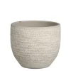 Potten En Vazen|ohgreen Carrie pot rond licht grijs - h14xd16cm