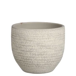 Potten En Vazen|ohgreen Carrie pot rond licht grijs - h14xd16cm
