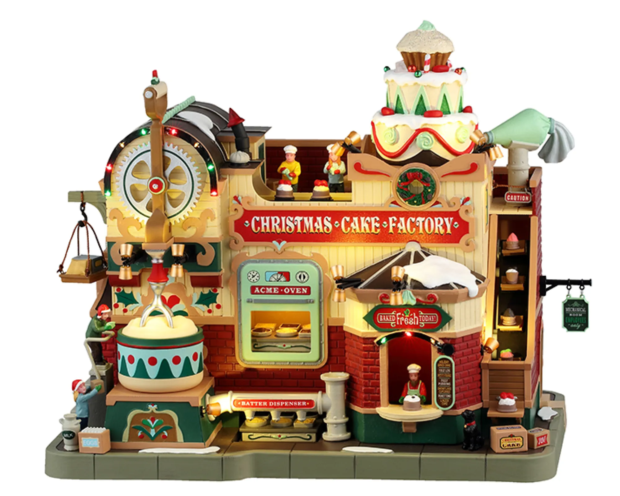 Lemax Kerstdorpen|ohgreen Christmas cake factory, with 4.5v adaptor