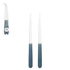 Kaarsen|ohgreen Dip-dye Dinerkaars - Set van 2 - H30 x 2,2 cm