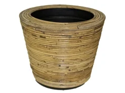 Potten En Vazen|ohgreen Drypot round stripe grey d27h20cm