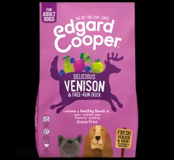 Hond Voeding|ohgreen Edgard & cooper, hondenbrokken voor adult met hert & eend, 700g