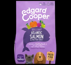 Hond Voeding|ohgreen Edgard & cooper, hondenbrokken voor puppy met zalm en kalkoen, 2.5kg