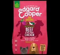 Hond Voeding|ohgreen Edgard & cooper, hondenbrokken voor adult met rund en kip, 700g