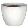 Aardewerk|ohgreen Egg pot geglazuurd wit d50h40
