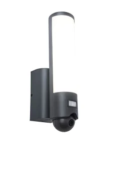 Verlichting|Ecocheques|ohgreen Elara led wandlamp met camera en sensor donkergrijs