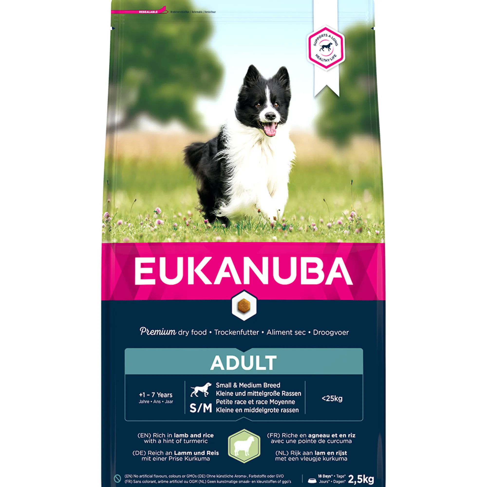 Hond Voeding|ohgreen Euk dog adult sm&med lamb&rice