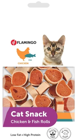 Werelddierendag|Kat Voeding|ohgreen Fish chicken rolls cat 50gr
