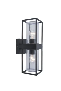 Verlichting|Ecocheques|ohgreen Flair wandlamp up&down licht mat zwart e27 40w