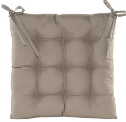 Accessoires En Onderhoud|ohgreen Gewatteerd stoelkussen taupe 38x38cm