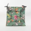 Accessoires En Onderhoud|ohgreen Gewatteerd stoelkussen vogels groen 38x38cm