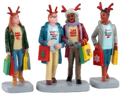 Lemax Kerstdorpen|ohgreen Girls christmas shopping trip, set of 3