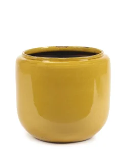 Potten En Vazen|ohgreen Glazed shades Sierpot costa 21x21x21 honey