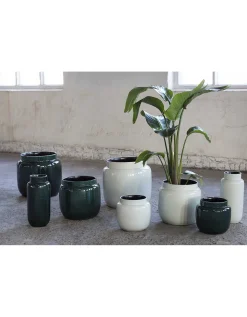 Potten En Vazen|ohgreen Glazed shades Sierpot l23xb23xh21 l.grijs