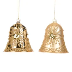 Kerstornamenten|ohgreen Glazen bel met sterornament
