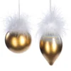 Kerstballen|ohgreen Glazen pluimbal ornament