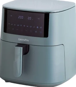 Keukentoestellen|ohgreen Greenpan bistro xxl airfryer - smokey blue - pfas-vrije keramische antiaanbaklaag - 7,2l mand - 11 presets