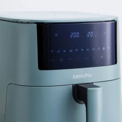 Keukentoestellen|ohgreen Greenpan bistro xxl airfryer - smokey blue - pfas-vrije keramische antiaanbaklaag - 7,2l mand - 11 presets