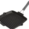 Koken|ohgreen Grillpan met inklapbare greep 24 x 24 cm zwart