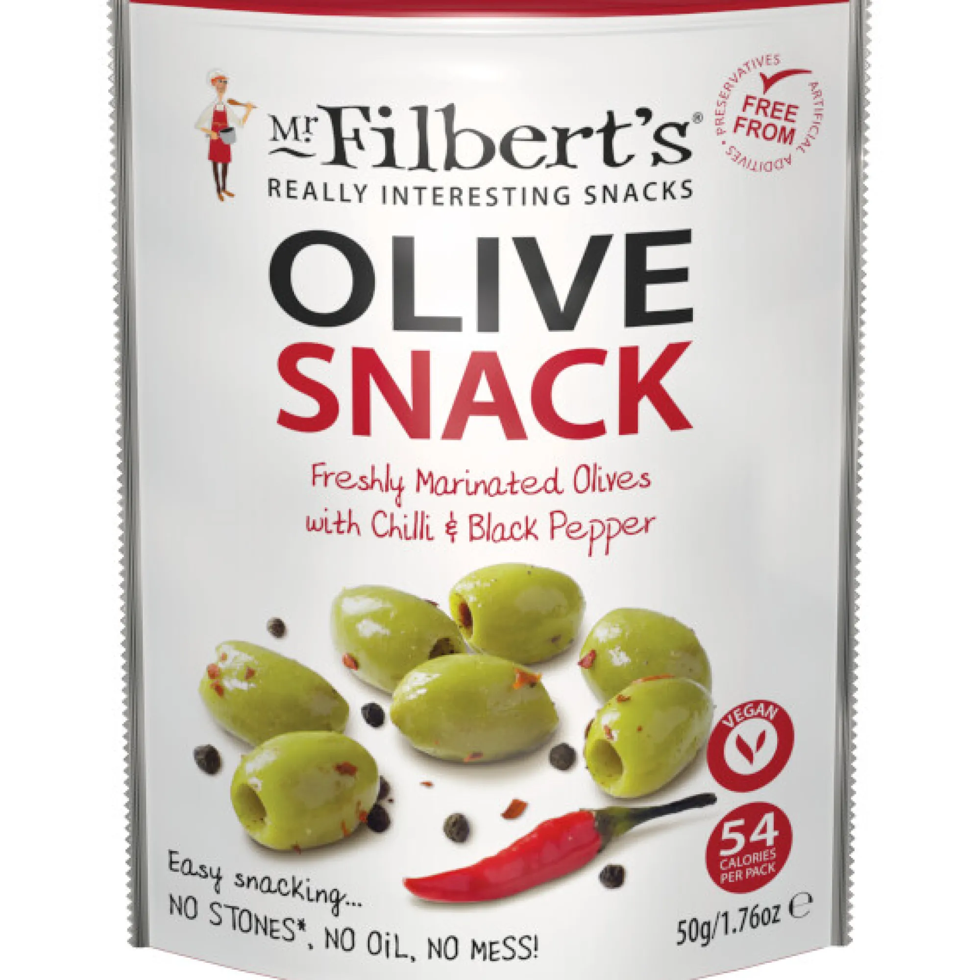 Voeding|ohgreen Groene olijven met chili en zwarte peper 50g