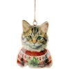 Kerstornamenten|ohgreen Hanger vintage cat rood