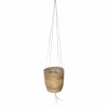 Potten En Vazen|ohgreen Hanging pot stripe grey d15h14cm