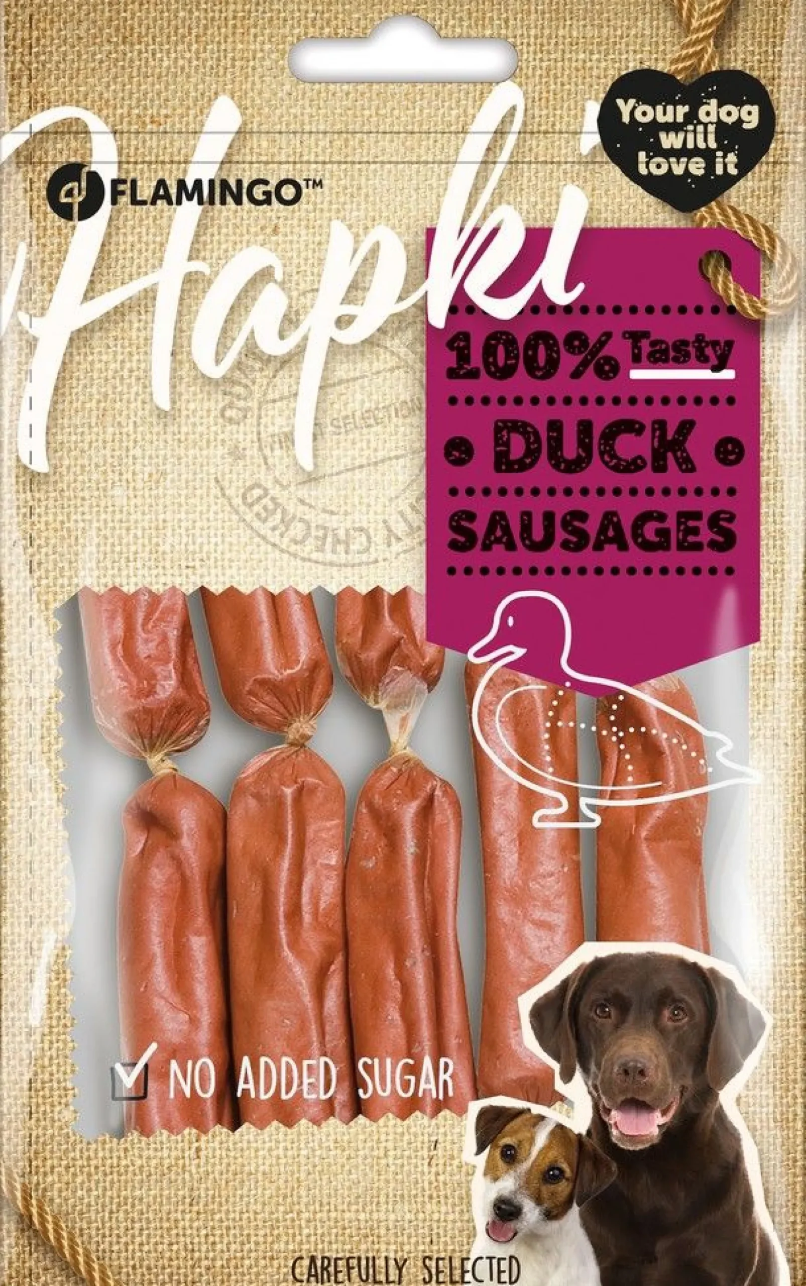 Hond Voeding|Werelddierendag|ohgreen Hapki eendenworstjes 85gr