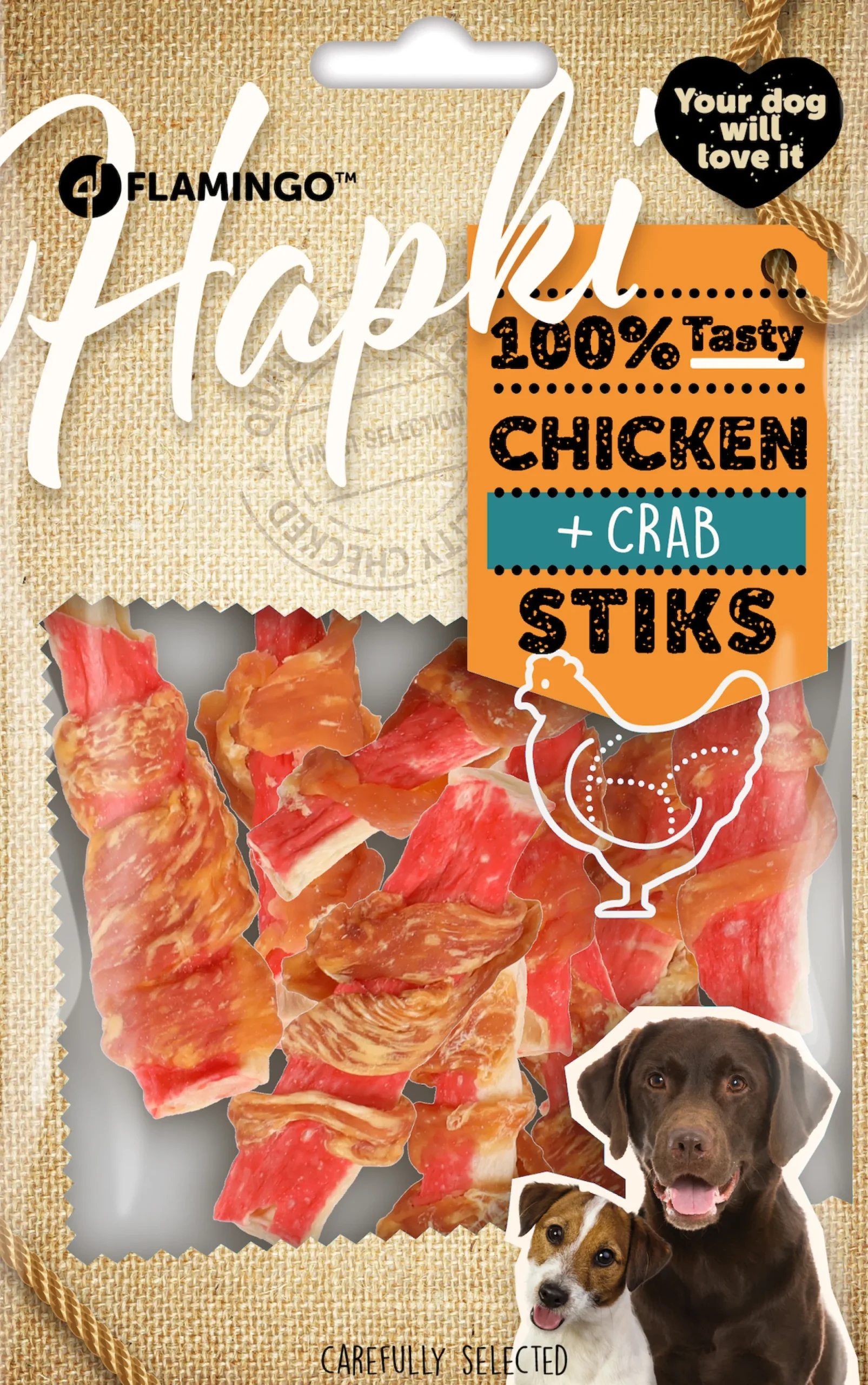 Werelddierendag|Hond Voeding|ohgreen Hapki staaf met krab en kip 85gr