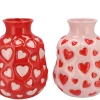 Potten En Vazen|ohgreen Heartbreaker rood/roze vaas 17x17x22