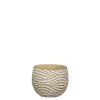 Potten En Vazen|ohgreen Hendrick pot rond creme - h11xd13,5cm