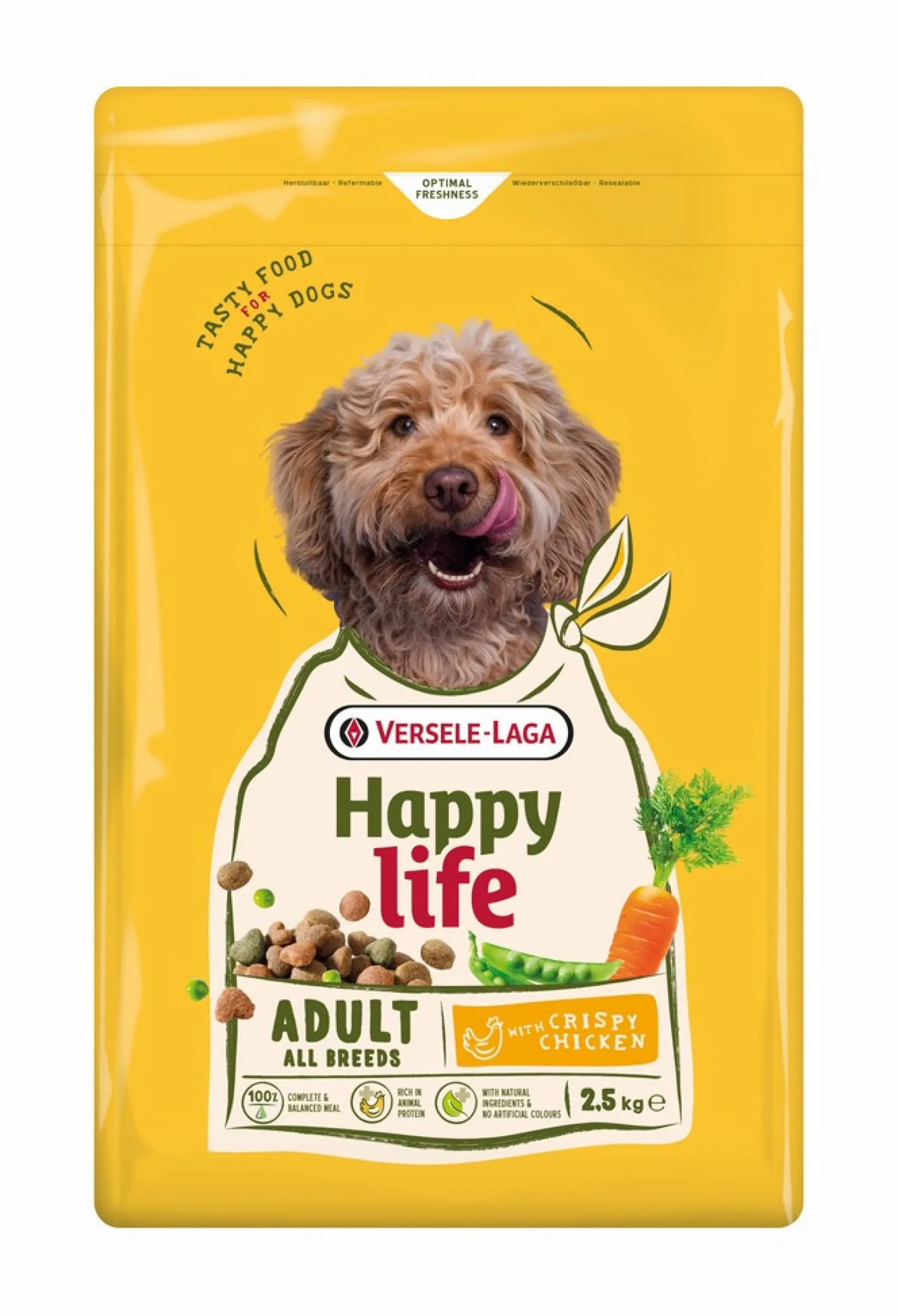 Werelddierendag|Hond Voeding|ohgreen Hondenbrokken happy life adult met kip 2,5kg