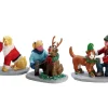 Lemax Kerstdorpen|ohgreen Hondje verkleed, set van 3