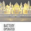Deco Verlichting Binnen|ohgreen Houten huis met led 45cm