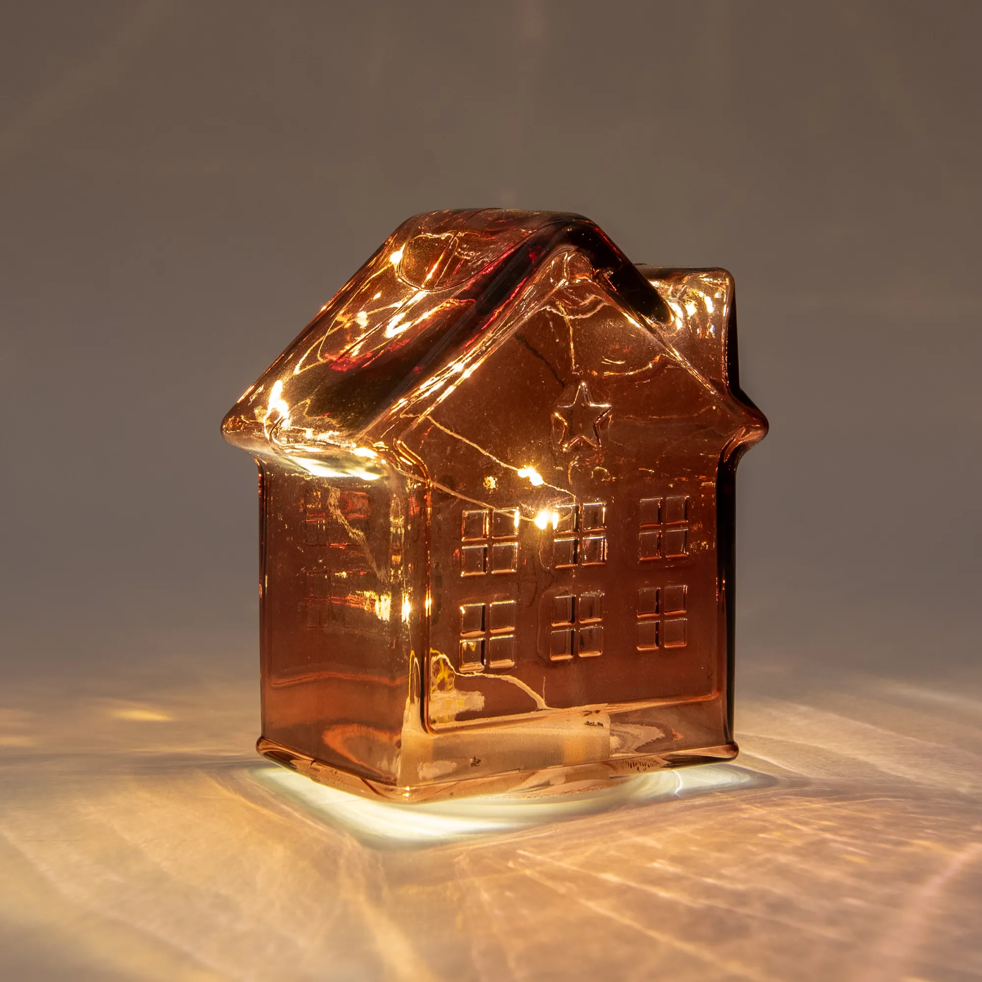 Deco Verlichting Binnen|ohgreen Huisje glas 10led